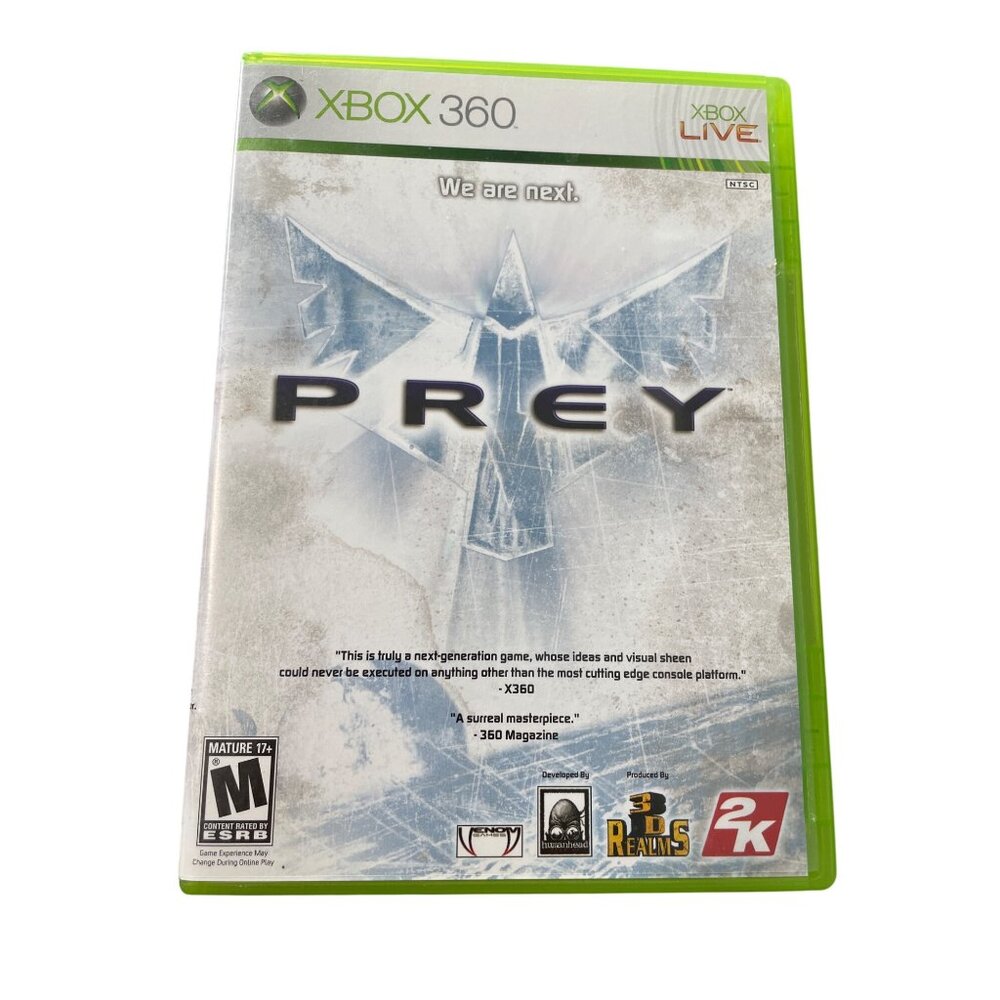 Prey Xbox 360 Game Complete W/ Case Manual Disk Mature Rating By 2K Games